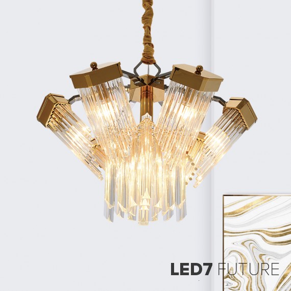 Loft Industry Modern - Robo2 Glass Chandelier